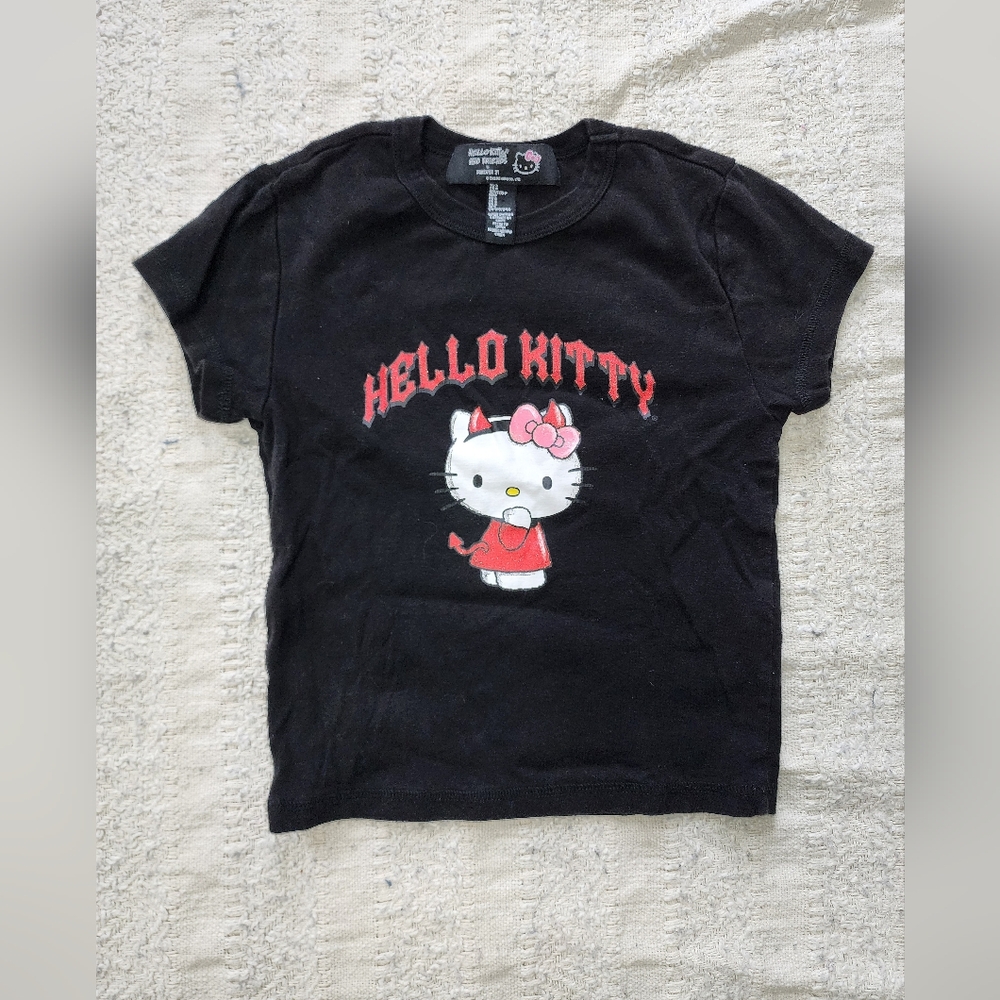 Never Worn Black Hello Kitty Devil T-Shirt - Kids